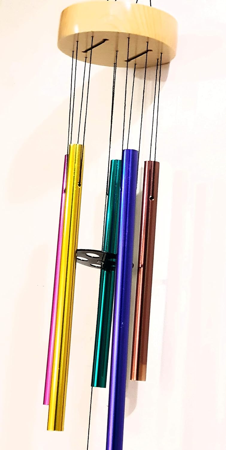 ShopNGift ShopNGift Premium 5 Pipe Bell Wind Chime Church Home Yard Garden Hanging Decor Multicolour - Image 2
