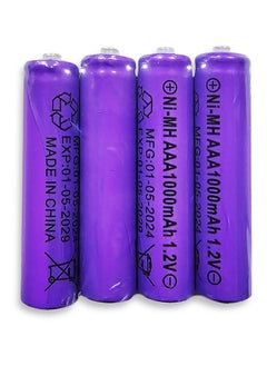 Battery 4pc 1.2V purple 1000MAH