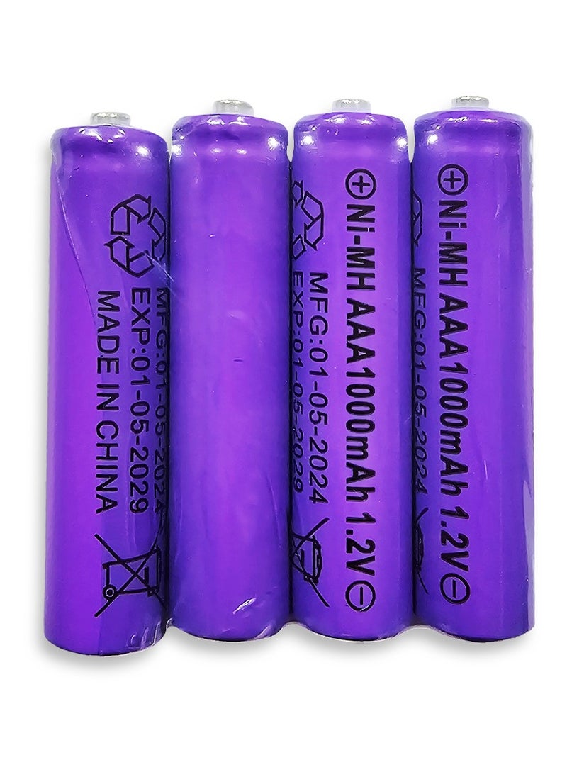 Battery with head / 1.2V / 1000mAh / (AAA) , Rechargeable for LED Toy Light , Flashlights , Power Bank , Electronic Devices, 4pc - pzsku/Z0FDD379A5656CF3B4EF7Z/45/_/1724849137/2eba9305-d02b-4dec-9e2c-895dc974b128