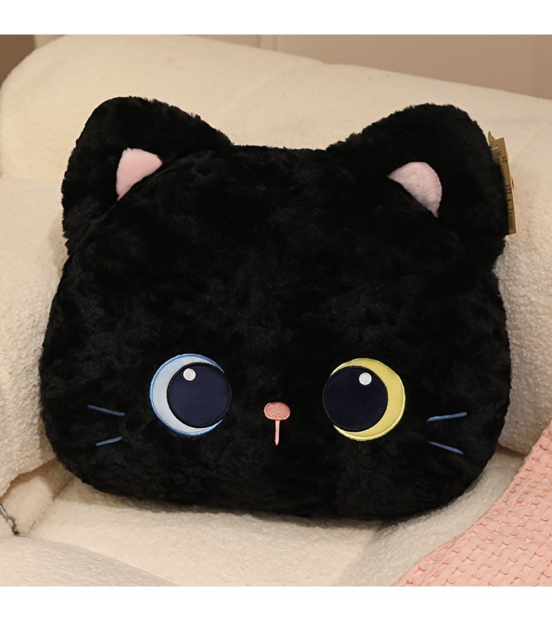 Black Cat Plush Pillow 33cm Kawaii Stuffed Animal Soft Cute Gift For Birthday Valentine Home Car Decoration - Image 2