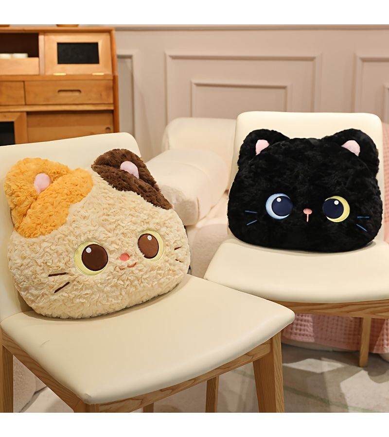 Black Cat Plush Pillow 33cm Kawaii Stuffed Animal Soft Cute Gift For Birthday Valentine Home Car Decoration - Image 1