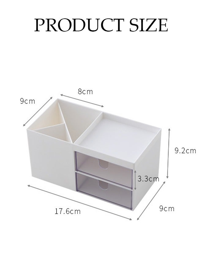 DUNISO صندوق تخزين سطح مكتب إبداعي، صندوق تنظيم قرطاسية متعدد الوظائف، تخزين سطح المكتب، منظم تخزين الزينة، رف تخزين مكتبي بسيط - Image 3