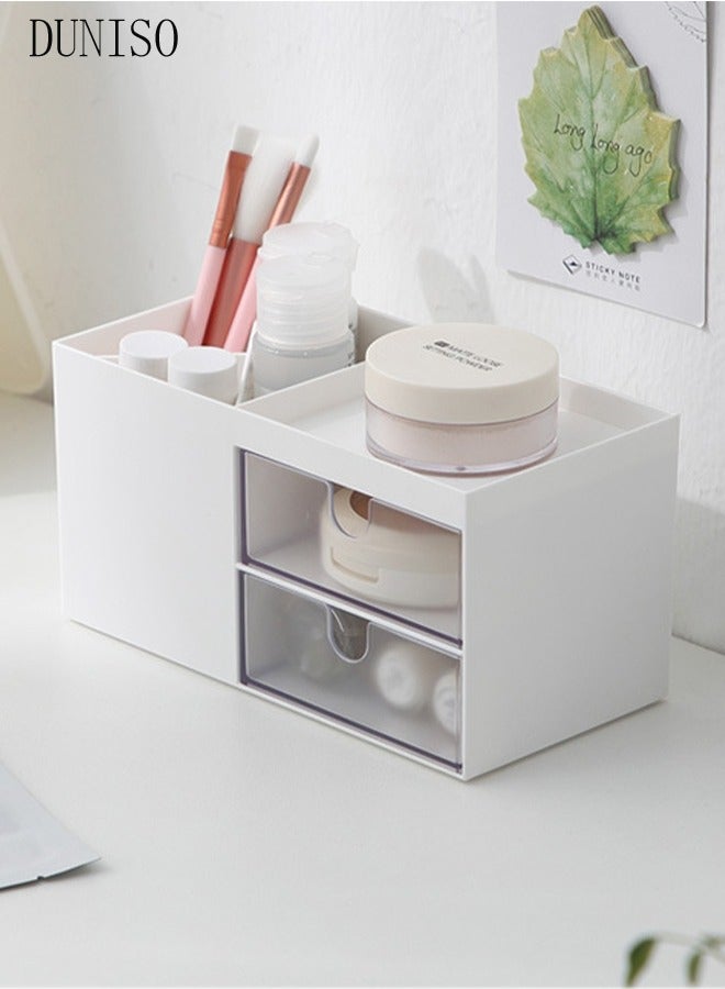 DUNISO صندوق تخزين سطح مكتب إبداعي، صندوق تنظيم قرطاسية متعدد الوظائف، تخزين سطح المكتب، منظم تخزين الزينة، رف تخزين مكتبي بسيط - Image 4