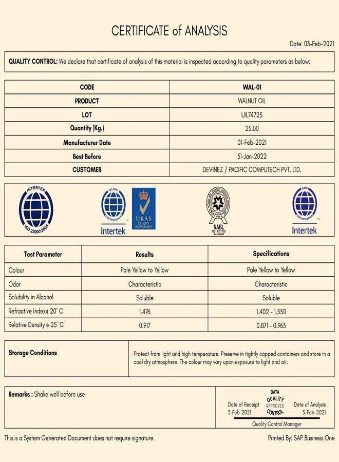 Devinez Kashmiri Walnut Cold-Pressed Oil - 100ml, 100% Pure Natural, Undiluted & Therapeutic Grade in Anodized Aluminum Bottle - for skin care, Fighting Wrinkles, Hair Care & Antioxidant - Image 3