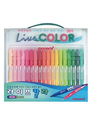 Live Color Water-Based Twin Marker, Fine & Bullet Dual Tip Marker For Coloring/Drawing/Lettering/Decorating/Writing On Notebooks And Planners, Color Body Design 36-Pack - pzsku/Z0FDD538E3644F08BEDFBZ/45/_/1733731596/5509a3e6-6465-4e46-901e-9016d568d3b4