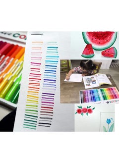 Monami Live Color Water-Based Twin Marker, Fine & Bullet Dual Tip Marker For Coloring/Drawing/Lettering/Decorating/Writing On Notebooks And Planners, Color Body Design 36-Pack  - Image 4