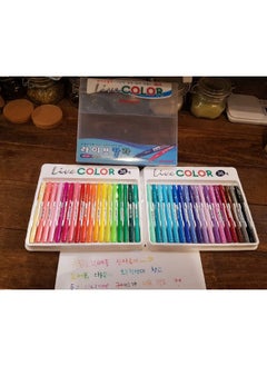 Monami Live Color Water-Based Twin Marker, Fine & Bullet Dual Tip Marker For Coloring/Drawing/Lettering/Decorating/Writing On Notebooks And Planners, Color Body Design 36-Pack  - Image 5