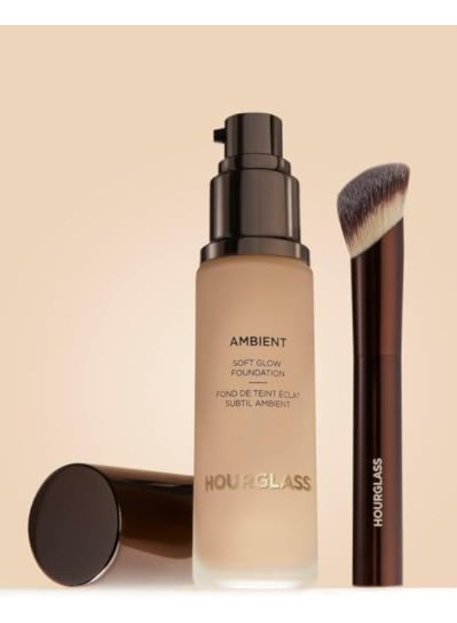 أورجلاس فرشاة أساس هورغلاس أمبينت سوفت جلو، فرشاة مكياج احترافية بألياف نباتية، تصميم مائل دقيق لخلط سهل. - Image 2