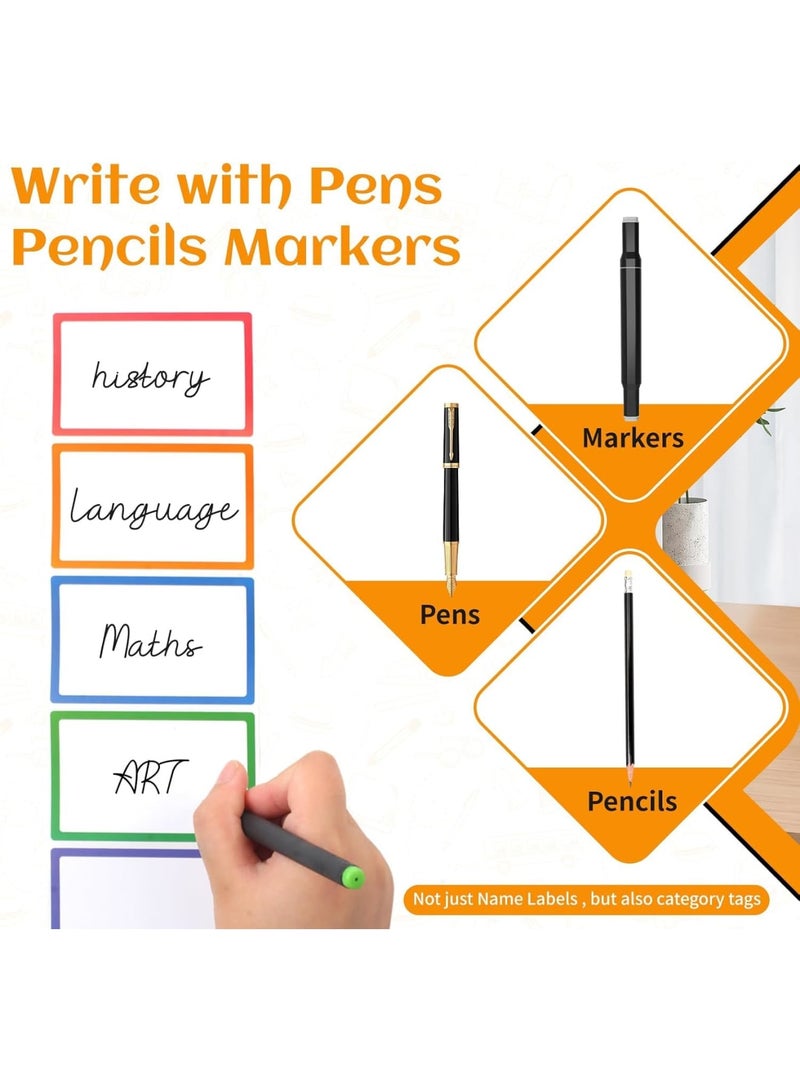 SYOSI Name Labels Stickers, Self Adhesive Blank Name Tags for Office School Event Home, Writable Removable Label Stickers for Organizing and Identification, 3.5x2.25 inch, 500Pcs, 10 Colors - Image 4