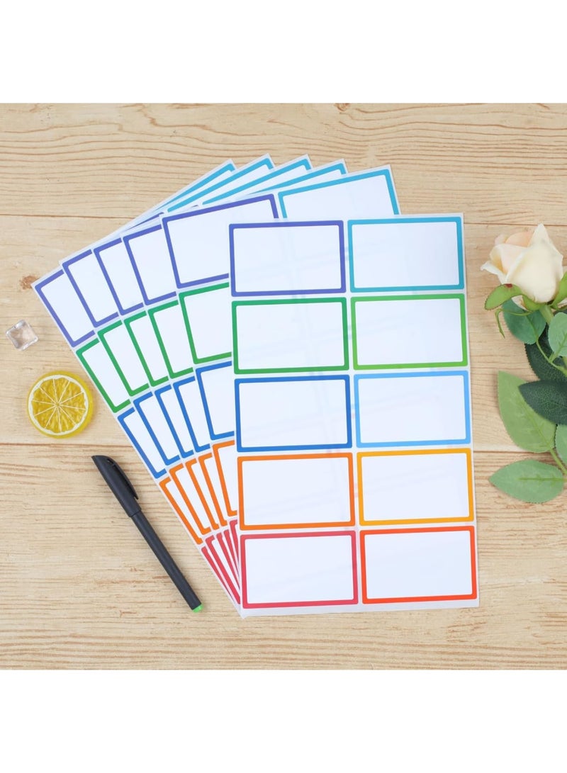 SYOSI Name Labels Stickers, Self Adhesive Blank Name Tags for Office School Event Home, Writable Removable Label Stickers for Organizing and Identification, 3.5x2.25 inch, 500Pcs, 10 Colors - Image 5