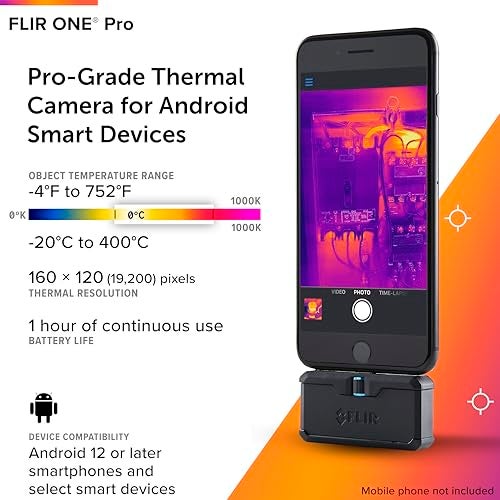 FLIR ONE Pro - Thermal Imaging Camera for Android Smartphones (USB-C), 320x240 Super Resolution (160x120 Native IR) - Image 2