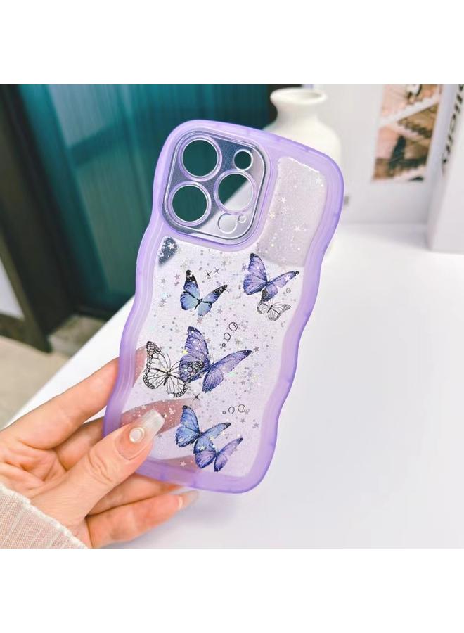 إيروريكس جراب لهاتف iPhone 15 بحافة مموجة من مادة TPU بتصميم فراشة هجينة من الكمبيوتر الشخصي - Image 3