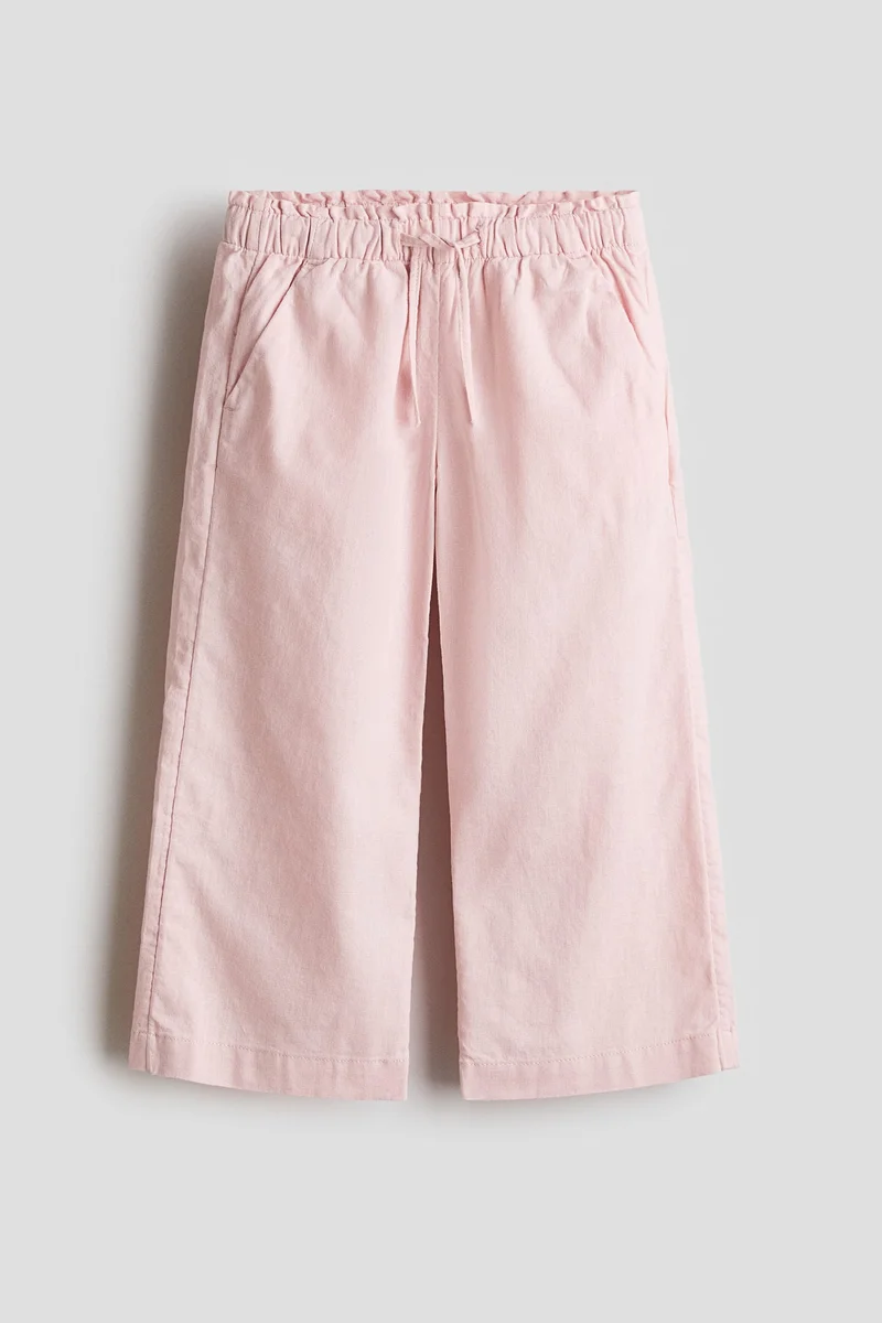 H&M Linen-blend drawstring trousers