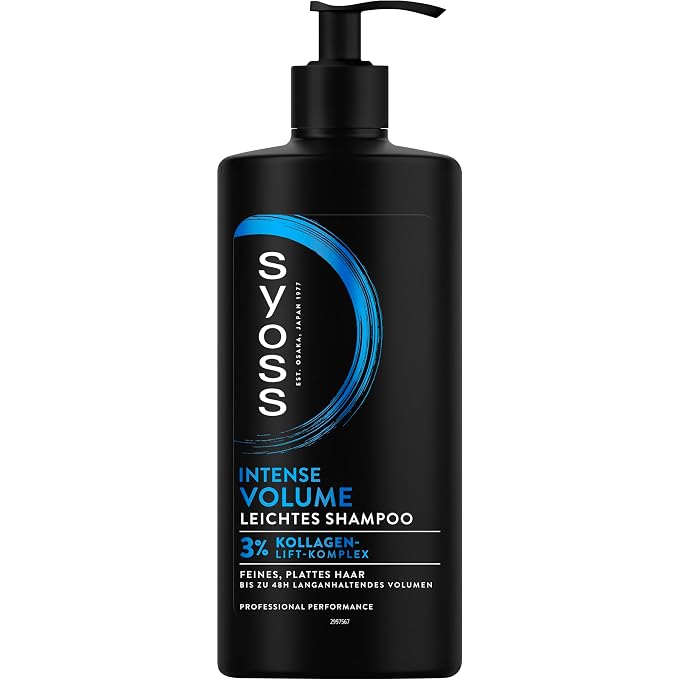 SYOSS Shampoo Volume (440 ml), for Fine & Flat Hair, Silicone-Free Shampoo for up to 48 Hours of Volume without Weight, Vegan Formula with Purple Rice - Image 1