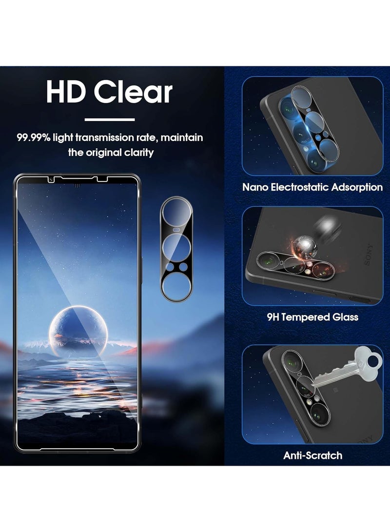 general [2+2 Packs] Screen Protector Compatible with Sony Xperia 1 VII (2025) with Camera Lens Protector, Full Coverage 9H Tempered Glass Film, Ultra HD, Scratch Resistant, Bubble Free - Image 5