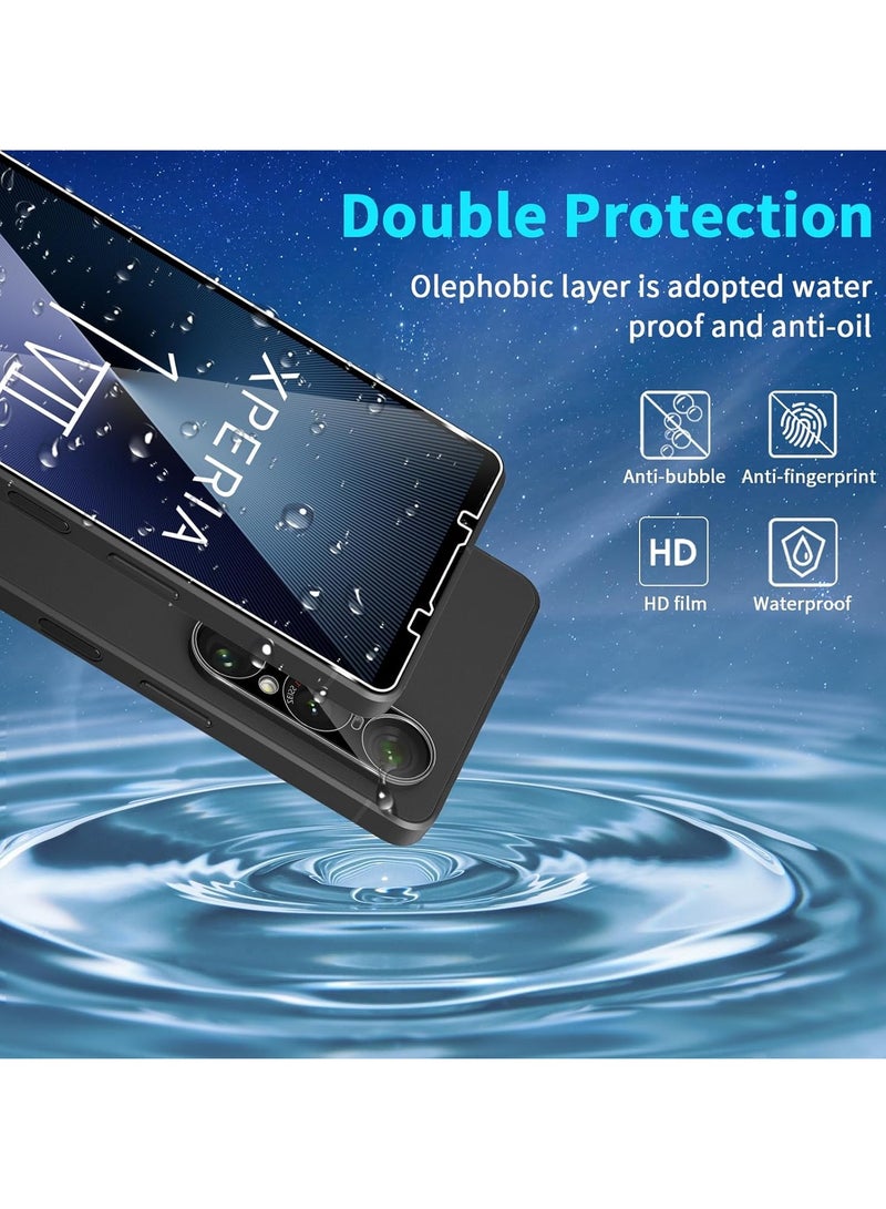 general [2+2 Packs] Screen Protector Compatible with Sony Xperia 1 VII (2025) with Camera Lens Protector, Full Coverage 9H Tempered Glass Film, Ultra HD, Scratch Resistant, Bubble Free - Image 3