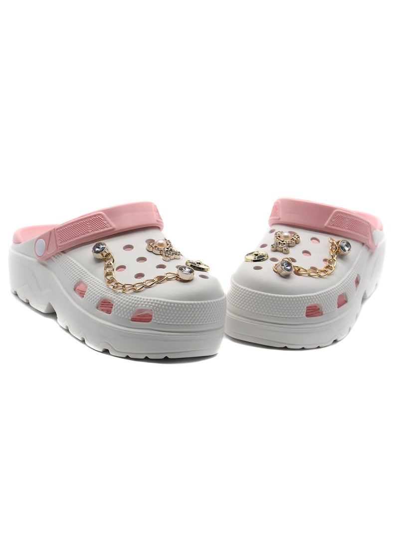 Kids Melody - Women and Girls Clogs | Slip-On, Arch Support, High Heels Mules Clogs | Slide Wedge Sandals for Women's - Image 1