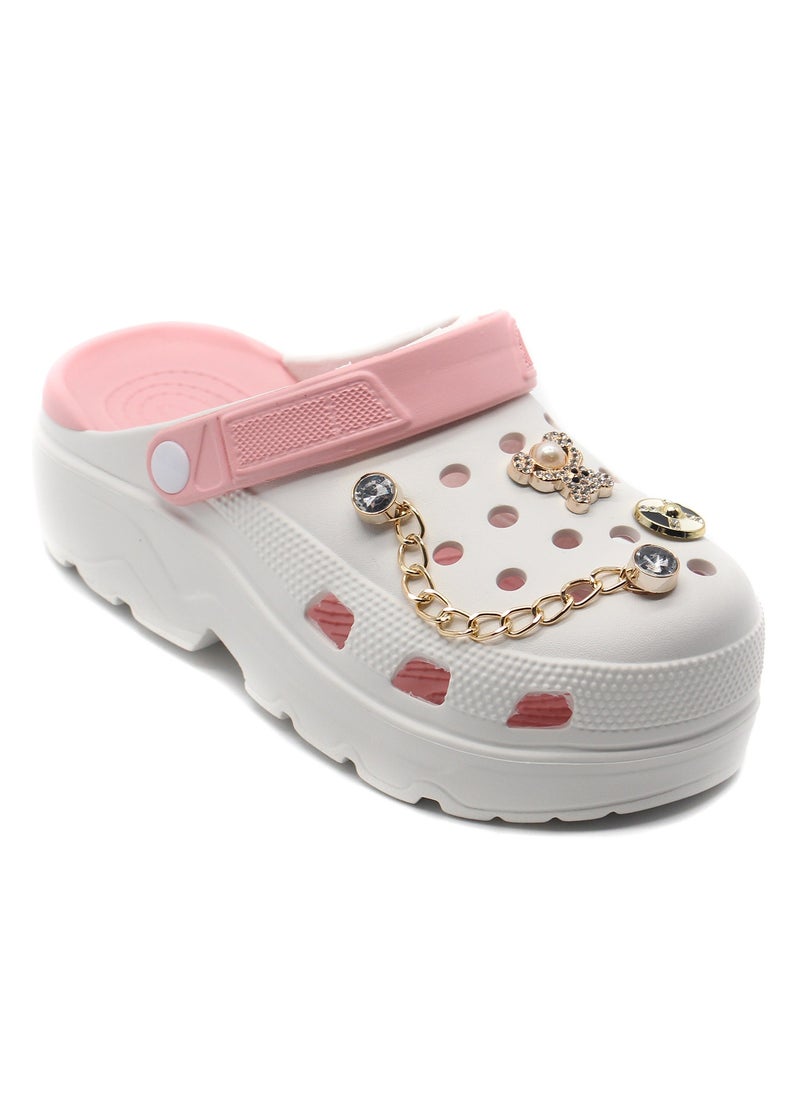 Kids Melody - Women and Girls Clogs | Slip-On, Arch Support, High Heels Mules Clogs | Slide Wedge Sandals for Women's - Image 1