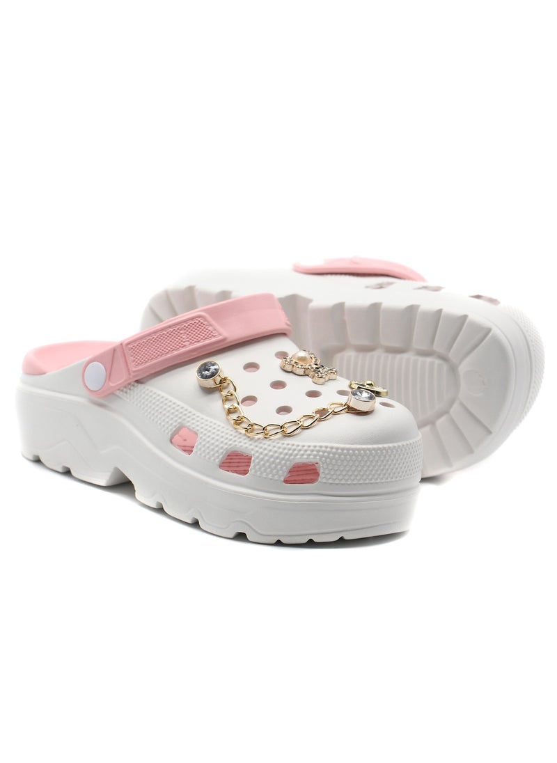 Kids Melody - Women and Girls Clogs | Slip-On, Arch Support, High Heels Mules Clogs | Slide Wedge Sandals for Women's - Image 1