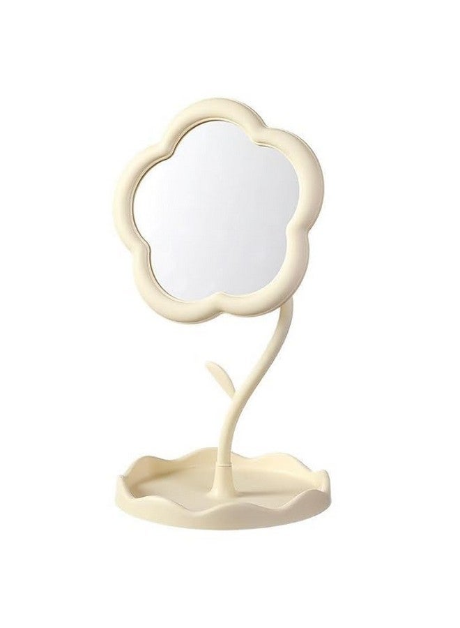 Bindex Flower Makeup Mirror Girl Heart Desktop Desktop Makeup Mirror Women's Dresser Student Dormitory Portable Touch Up Mirror - Image 4