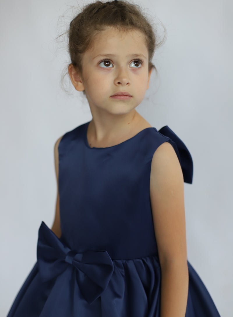 D'Daniela Satin Bow Dress - Image 4