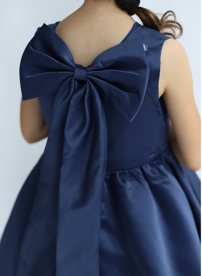 D'Daniela Satin Bow Dress - Image 3