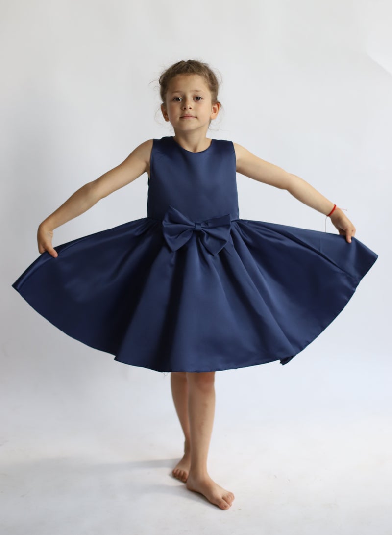 D'Daniela Satin Bow Dress - Image 2