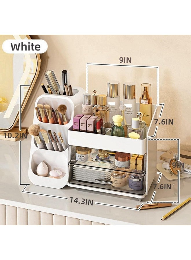 Crobat Cosmetic Storage Box with Simple Desktop Shelf Plastic Student Desk Storage Cabinet Dresser Makeup Organizer for Jewelry Storage - Image 5