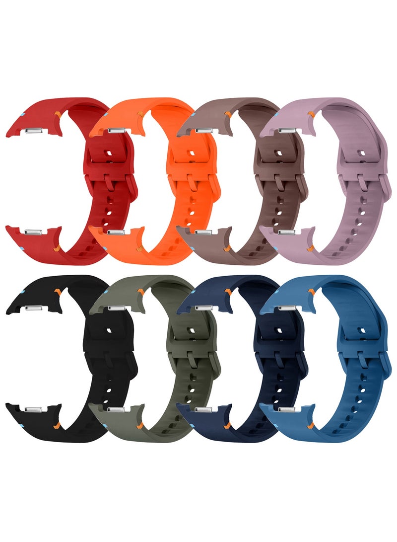 8Packs Sport Band for Galaxy Watch 8 40mm 44mm and Watch 8 Classic 46mm, Silicone Replacement Strap, M/L Size - Image 1
