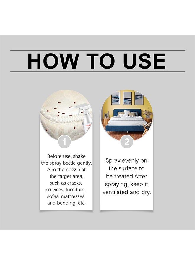 Jakehoe بخاخ قاتل بق الفراش 120 مل ، بخاخ قاتل الصراصير والذباب ، العناصر النشطة النباتية تقتل الحشرات والبق عند ملامستها ، غير دهني ، طارد للحشرات في الأماكن المغلقة ، بق الفراش ، بدون بقع ، رائحة منعشة - Image 3
