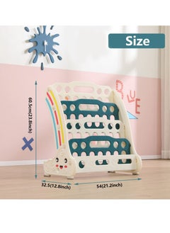 MIXDE Kids Book Rack Colored Book Shelf Children Book Organizer Baby Special Simple Bookshelf for Book Storage Display Holder Bookcase  - Image 2