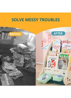 MIXDE Kids Book Rack Colored Book Shelf Children Book Organizer Baby Special Simple Bookshelf for Book Storage Display Holder Bookcase  - Image 5