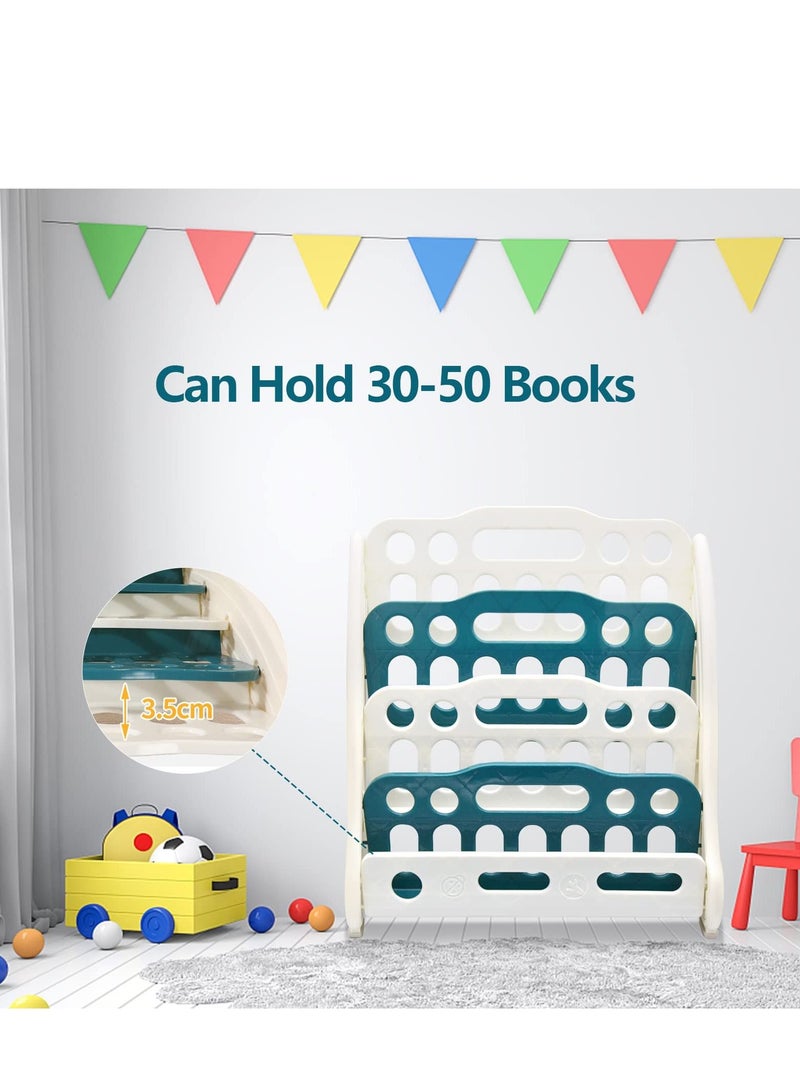 MIXDE Kids Book Rack Colored Book Shelf Children Book Organizer Baby Special Simple Bookshelf for Book Storage Display Holder Bookcase  - Image 3