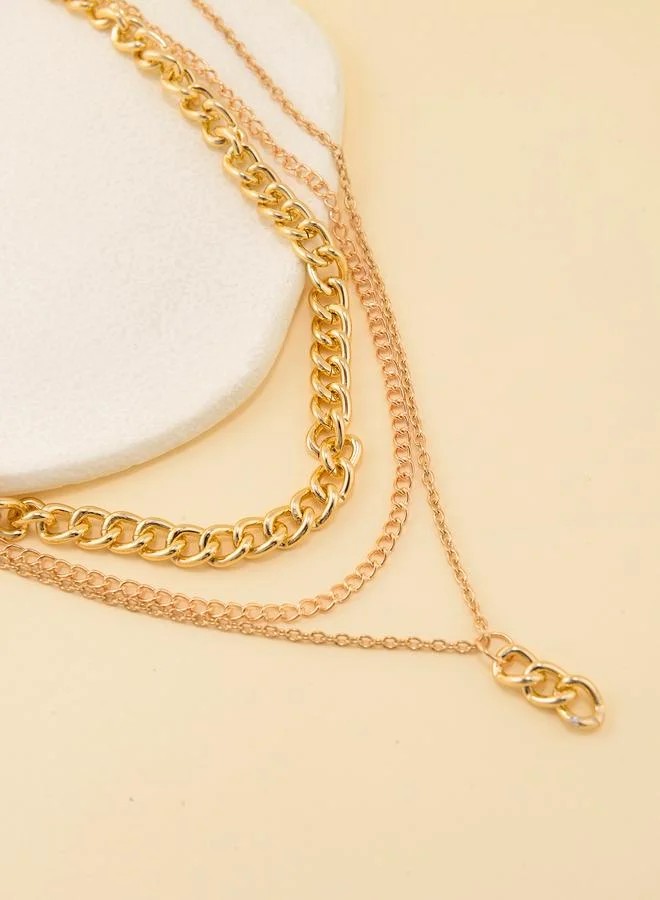 Take Two  Alloy Layered Link Chain Necklace for Women | Best Price UAE