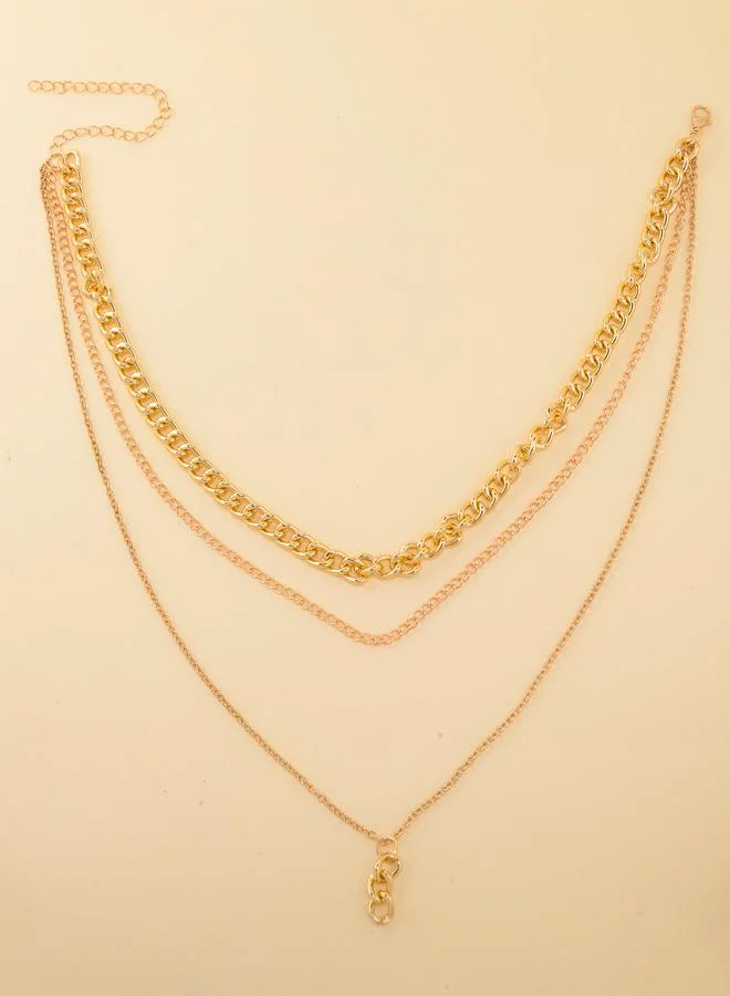 تايك تو Alloy Layered Link Chain Necklace