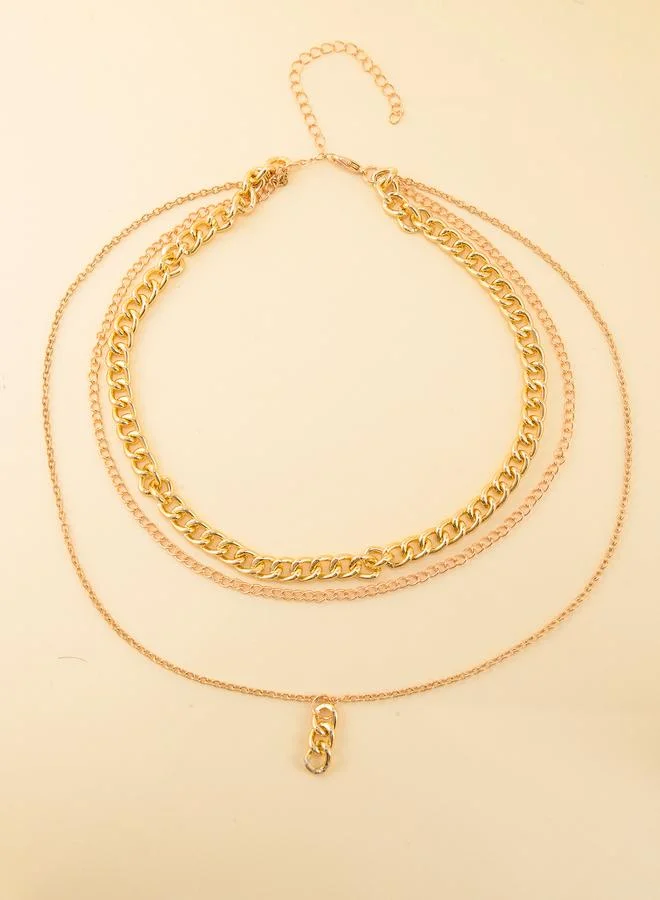 Take Two  Alloy Layered Link Chain Necklace for Women | Best Price UAE