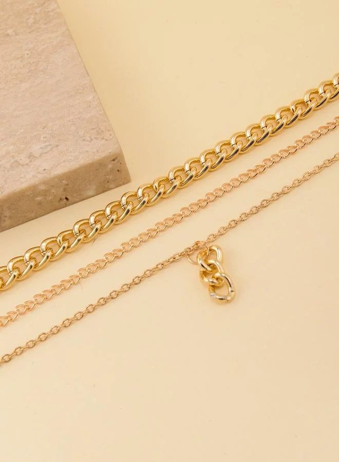 Take Two  Alloy Layered Link Chain Necklace for Women | Best Price UAE