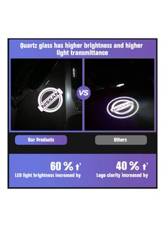 Y&D 2PCS No Fade LED Car Lights Welcome Door Logo Projection Eye-Catching Displays Light Compatible with Altima Maxima Armada Titan Quest Pathfinder TERRA  - Image 2