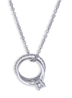Sterling Silver 925 Ring Necklace - FKJNKLSLU6090