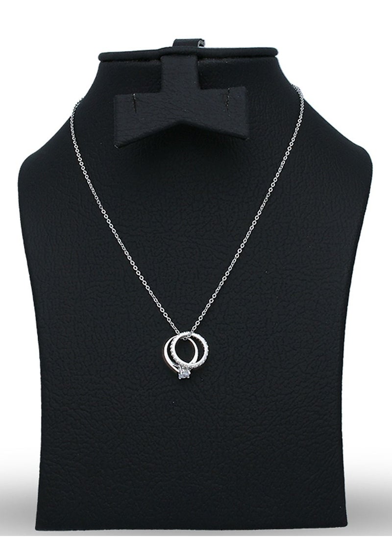FK Jewellers - Sterling Silver 925 Ring Necklace - FKJNKLSLU6090 - Image 1