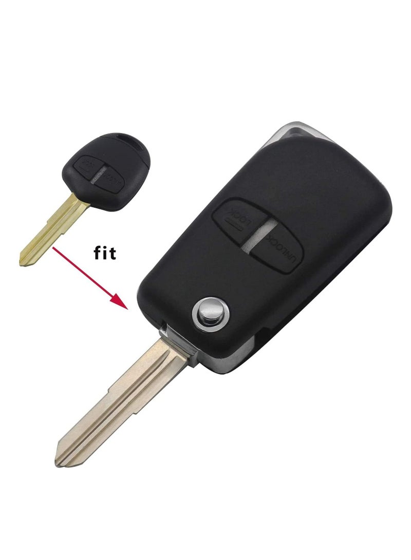الثقة كي حافظة مفتاح السيارة القابلة للطي عن بُعد ، الأخدود الأيسر ، لأزرار Mitsubishi Pajero Sport Outlander Grandis ASX 2 - Image 2