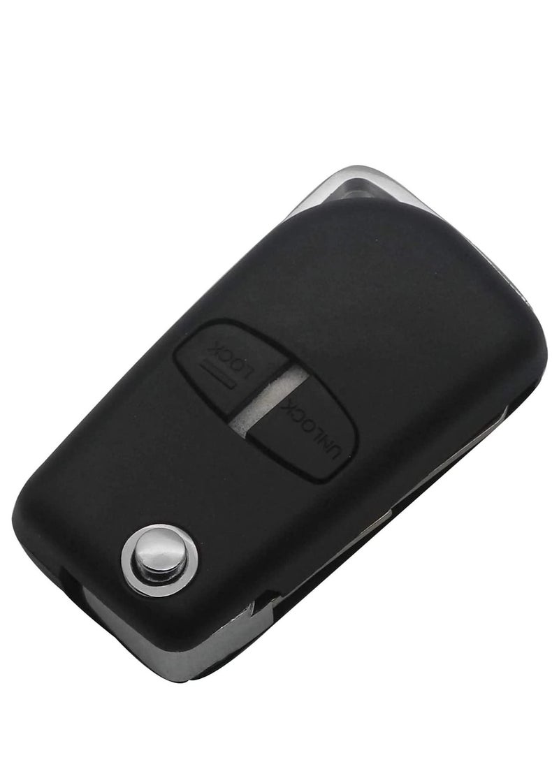 الثقة كي حافظة مفتاح السيارة القابلة للطي عن بُعد ، الأخدود الأيسر ، لأزرار Mitsubishi Pajero Sport Outlander Grandis ASX 2 - Image 1