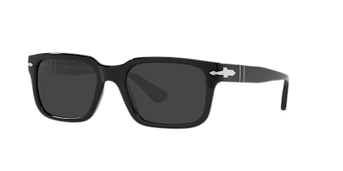Persol PO3272S Rectangular Sunglasses, Black/Dark Grey Polarized, 53 mm - Image 2
