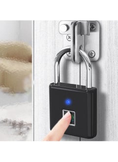 Generic Smart Fingerprint Padlock Outdoor Waterproof and Rust-proof Electronic Head Anti-theft Code (black) Locker Security Storage Cabinet Multi-use  - Image 4