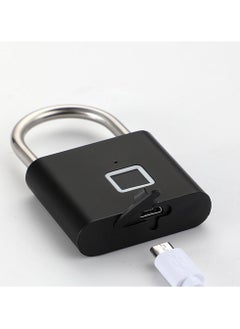 Generic Smart Fingerprint Padlock Outdoor Waterproof and Rust-proof Electronic Head Anti-theft Code (black) Locker Security Storage Cabinet Multi-use  - Image 5