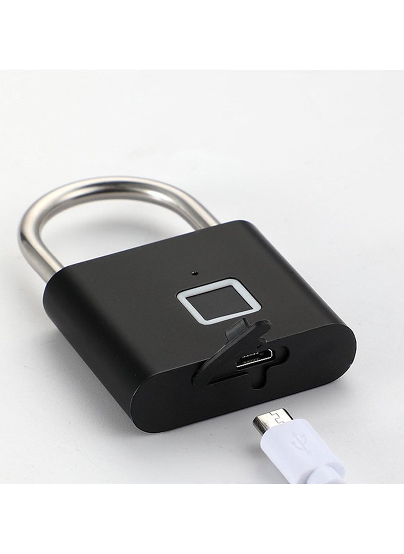Generic - Smart Fingerprint Padlock Outdoor Waterproof and Rust-proof Electronic Head Anti-theft Code (black) Locker Security Storage Cabinet Multi-use - Image 1