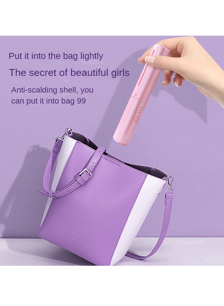 AROAQ Portable Wireless Hair Straightener For Travel, Rechargeable Mini Hair Straightener, Anti-scald Straightener Curling Comb, Hot Comb Hair Straightener For Women, (Purple) - Image 4