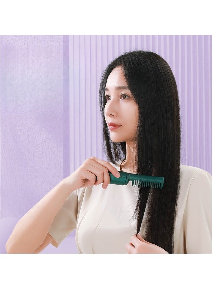 AROAQ Portable Wireless Hair Straightener For Travel, Rechargeable Mini Hair Straightener, Anti-scald Straightener Curling Comb, Hot Comb Hair Straightener For Women, (Purple) - Image 2