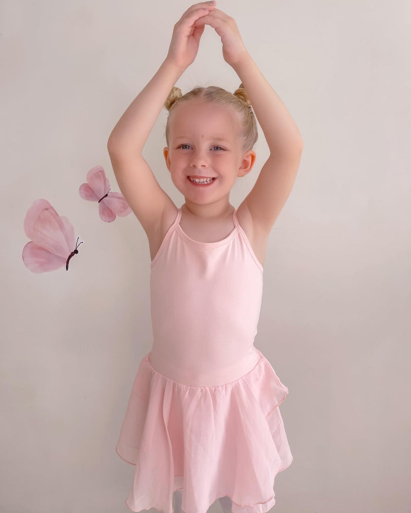 Stelle Toddler Ballet Leotards for Girls,Dance Leotard for Girls,Camisole Toddler Ballet Outfit for Studio Outdoor Daily Wear, Pink 4-5T - Image 3