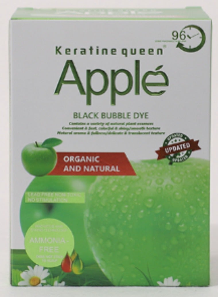 صبغة الشعر الفقاعات السوداء من التفاح 25x10 مل